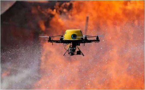zd66604e3fbbe1cef65e127eeb15c9a16 ドローン消火システムが登場　高層ビルの消火に応用