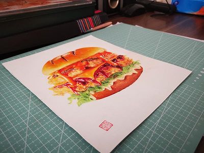 蟹にハンバーガー!思わずよだれが出そうなリアルなイラストが話題に z042fe20f4f8adfe658fae89cf46dae5a 蟹にハンバーガー!思わずよだれが出そうなリアルなイラストが話題に