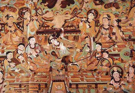 zf3f2c824cb7f1b59f7c3aef2810b7119 平方寸木版印刷技術で敦煌壁画を制作する職人　甘粛省