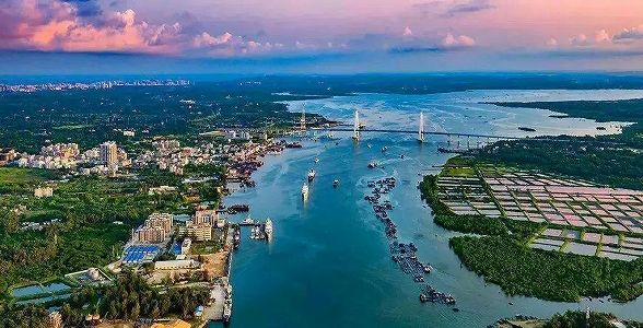 z7535b8875a2a2a6f9014a91e40e174b7 海南省文昌市、河川の「エコ浮島」建設で水質浄化