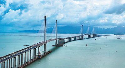 黄茅海海上通路の高欄港大橋が塗装工事開始 z54b415df01127f0c 黄茅海海上通路の高欄港大橋が塗装工事開始